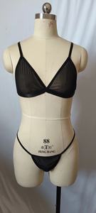 Conjuntos de lencería con aros para mujer de malla transparente, conjuntos de sujetador y <span class=keywords><strong>bragas</strong></span> al por mayor para Sixy Girl Video Hot 18 - Product Image 5