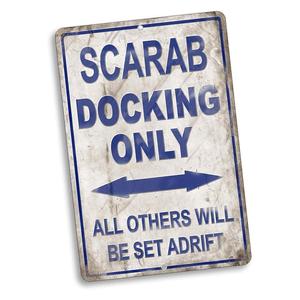 Insegna in Metallo Stile Vintage Compatibile con Yamaha, 'Docking Only All Others Will Be Set Adrift', per Garage e Casa - Product Image 3