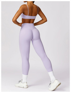 Logo personalizzato abbigliamento sportivo <span class=keywords><strong>da</strong></span> <span class=keywords><strong>donna</strong></span> Set Yoga abbigliamento <span class=keywords><strong>da</strong></span> allenamento abbigliamento sportivo <span class=keywords><strong>palestra</strong></span> Legging reggiseno Fitness 2 pezzi tute Yoga per le donne - Product Image 2