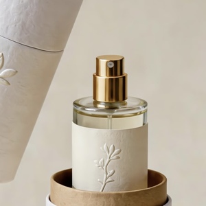 Custom Luxury Round Perfume Packaging Tube Embossed Biodegradable Cosmetic Fragrance <b>Gift</b> <b>Box</b> with Lid Perfume <b>Bottle</b> - Product Image 2