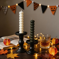 Bougie pilier haute en forme de citrouille d'Halloween, 5 couleurs, décoration de table de fête, blanc, rose, orange, vente en gros pour la maison