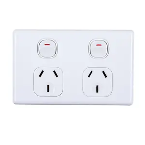 Hot Selling double gpo 10A SAA Approved Australian Power Points Socket Outlet Electric LED Light Wall Switches for home