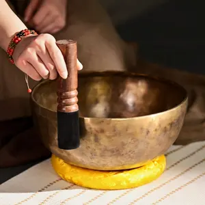 工厂热卖黄铜冥想碗锤黄铜歌唱碗批发价Cuencos Tibetanos Fabricantes