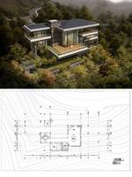 Villa de luxe Mansion House Concept Layout Rendu 3D Consultation facultative Matériel Dessin Design d'intérieur