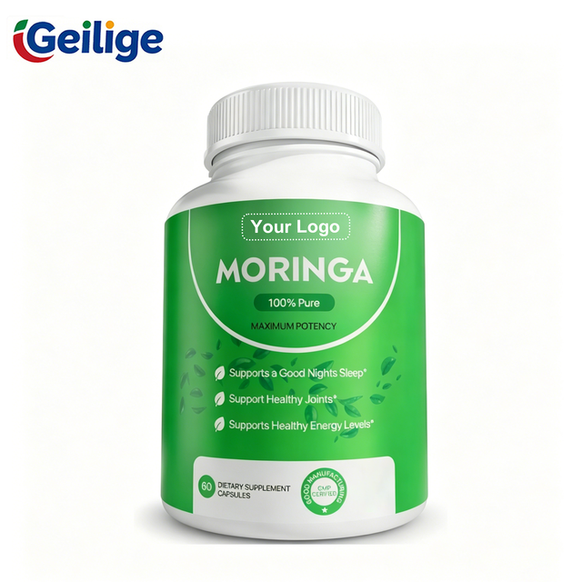 OEM 100% Pure Moringa Oleifera Leaf Capsules 800mg Natural Dietary Supplement for Daily Wellness Herbal Supplements