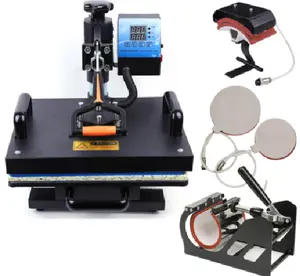 High quality 5 in 1sublimation heat press machine for plates, mugs, hat, T-shirt