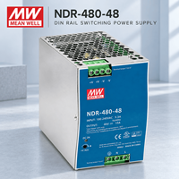 Alimentation électrique sur rail DIN MEANWELL NDR-480-48 48V 10A AC DC 480W à large plage d'entrée pour panneaux de commande électriques industriels