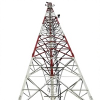 Tour de communication triangulaire en acier galvanisé à chaud Q355B de 20m, 35m, 45m, 60m pour station BTS 5G