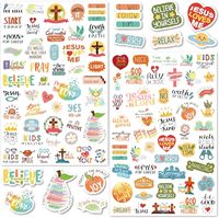 Autocollants chrétiens pour enfants, autocollants sur le thème de la Bible et de Jésus pour l'école du dimanche, les travaux manuels de Pâques, les tableaux de prière, les cadeaux de fête