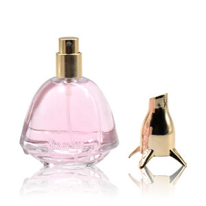 Bottiglia di profumo personalizzato e scatola di vetro fantasia Design rosa eleganza <span class=keywords><strong>50</strong></span> <span class=keywords><strong>Ml</strong></span> con coperchio in oro unico schermo cosmetico stampa coperchio in plastica - Product Image 5