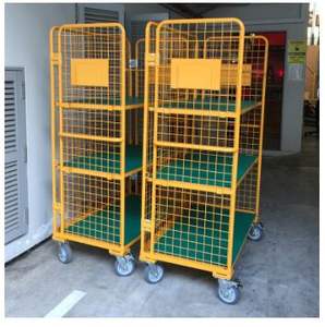 गोदाम भंडारण के लिए चार पहियों के साथ मोबाइल सामग्री रसद ट्राली - Product Image 3