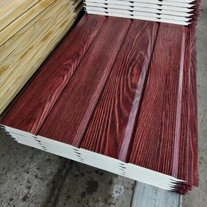 Paneles de Pared de Poliuretano con <span class=keywords><strong>Aislamiento</strong></span> <span class=keywords><strong>Térmico</strong></span>, Resistentes al Fuego y al Agua, con Acabado de Madera, para Construcción de Paredes Interiores y Exteriores - Product Image 4