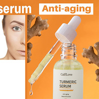 Serum Kunyit Wajah Asam Hialuronat Vitamin C Astaxanthin Lidah Buaya Karnosin Pemutih Anti-Penuaan Perawatan Noda Hitam Vegan