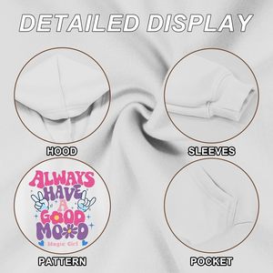 เสื้อฮู้ดน่ารักสไตล์ Preppy Kawaii สำหรับสาวๆ ลายกราฟิกสาวน้อยเวทมนตร์ พิมพ์ลายตัวอักษร ผ้าฝ้าย - Product Image 6