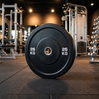 Plaques de poids en caoutchouc solide Dinuo, disques de poids en fonte recouverts de caoutchouc pour la musculation à domicile et en salle de sport commerciale