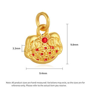 Gorgeous Chinese Retro Micro-Hard <b>Gold</b> 24K Enamel Craftwork Pure Copper Coin Lock Bag Jewelry Retro Micro-Hard <b>Gold</b> 24K Enamel - Product Image 3