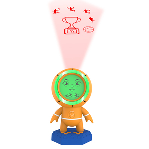 Réveil à projecteur LED au design élégant et contemporain Réveil pour enfants Horloge de bureau en ABS pour le sommeil - Product Image 1