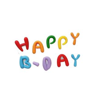 Pegamento suave Kidsren's Colorful Letter Ornaments Plug-In Decoraciones para pasteles de cumpleaños Happyday Suministros para hornear - Product Image 5