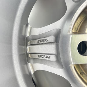 Jantes en alliage REW 16x7J <span class=keywords><strong>16</strong></span> <span class=keywords><strong>pouces</strong></span> pour voitures particulières, pour le marché secondaire, bonne performance, finition argentée, 5 branches, trous pour <span class=keywords><strong>BBS</strong></span> - Product Image 4