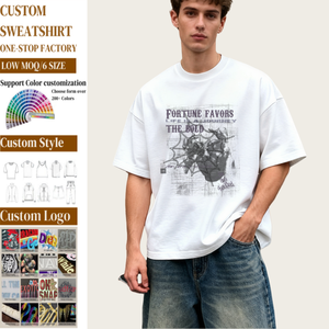 เสื้อยืด TKAN436 แบบ OEM ขายส่ง เสื้อยืดเปล่าเนื้อหนา 240 กรัม ผ้าฝ้ายหนา พิมพ์โลโก้ได้ ไซส์อเมริกา ทรงโอเวอร์ไซส์ เสื้อยืดผู้ชาย - Product Image 1