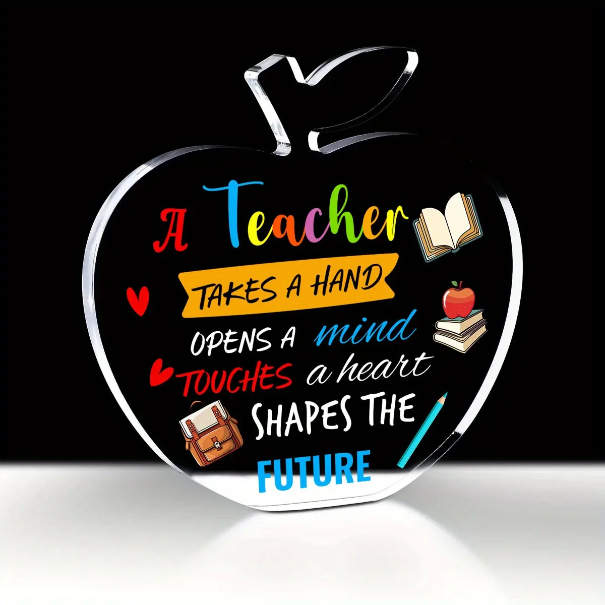 Acrylic Apple Brand Perfect Teacher Thanks and Birthday Gifts Art Home Decoration Center Decorations