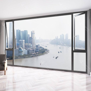 Fenêtres coulissantes modernes en verre à impact d'ouragan Grandes fenêtres patio Approuvé par l'Amérique du Nord Villas en acier inoxydable à triple oscillation - Product Image 4