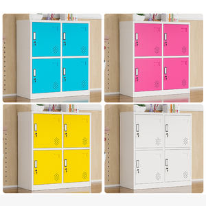 خزانة خزانة معدنية برموز من الفولاذ المقاوم للماء مع قفل مفتاح ، هيكل تدق لأسفل قابل للتعديل للحمامات/الفنادق والمرائب - Product Image 4