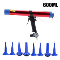 Pistolet à mastic pneumatique robuste en métal avec régulateur de débit d'air DIY OEM