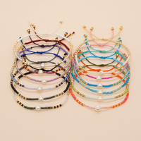 Nouveau bohème minimaliste Couple bijoux femmes à la main amitié coloré mode perle d'eau douce Miyuki Bracelet perlé