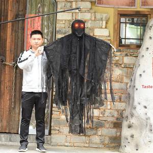 Fournitures de Fête d'Halloween et de Pâques en Gros à Prix d'Usine : Accessoires pour Bar, <span class=keywords><strong>Maison</strong></span> <span class=keywords><strong>Hantée</strong></span>, Salle d'Évasion, Fournitures de Farces, Déguisement Sans Visage Activé par le Son - Product Image 1