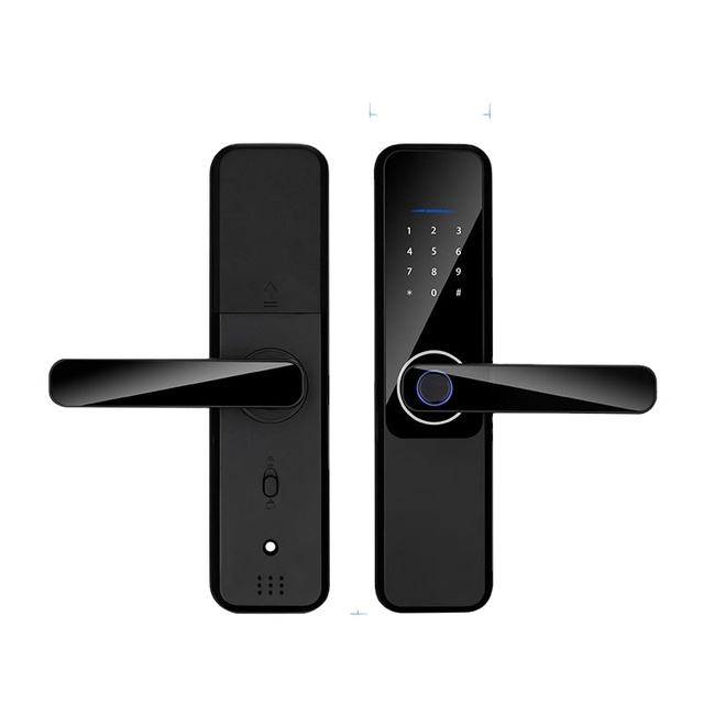 High Quality Smart Door Lock Biometric Fingerprint Password Key Intelligent Camera Lock With Handle