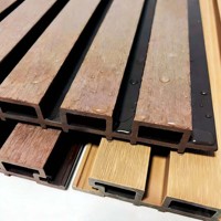 Panneaux muraux WPC co-extrudés fabriqués en Chine, panneaux muraux WPC d'extérieur, panneaux muraux décoratifs ignifuges
