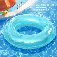 Bouée de natation gonflable unisexe pour adulte en PVC épaissi, transparente et colorée, style célébrité internet, avec support sous les aisselles