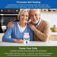 Complément alimentaire Synkonda Natural Stem Cell Support, extraits d'algues marines d'eau douce, végétalien, 60 unités, antioxydant, soutien immunitaire