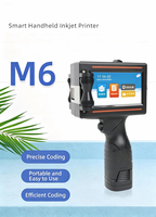 Imprimante jet d'encre portable M6 directe usine, machine de codage à écran tactile 4,3 pouces 600 dpi pour le marquage de date, code QR et logo