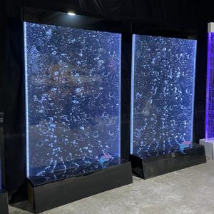 Indoor Bubble Wall Decorative Indoor Water Wall <b>LED</b> <b>Lights</b> Acrylic Water <b>curtain</b> fountain - Product Image 1