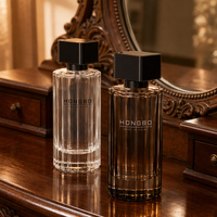 Flacon de parfum rond en verre transparent de 100 ml, emballage de parfum en cristal blanc, flacon avec vaporisateur, moule personnalisé