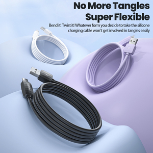 Câble <span class=keywords><strong>USB</strong></span> A vers <span class=keywords><strong>USB</strong></span> C Toocki 3A à charge rapide en silicone soyeux, ressentez la différence, cordon de chargeur <span class=keywords><strong>Type</strong></span> C pour téléphone et tablette - Product Image 3