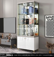 Éclairage de luxe léger pour la maison Casier à vin Support en acier inoxydable Processus de cuisson du vernis Plaque centrale Meuble supérieur 6819 Rack