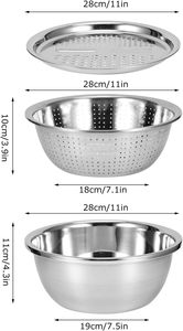 Passoire multifonctionnelle en acier inoxydable pour évier, passoires métalliques pour la cuisine domestique, pour riz et fruits - Product Image 2