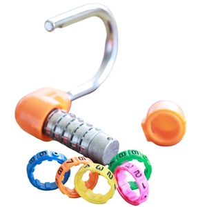 Cadenas de sécurité extérieur en U à combinaison 5 chiffres, entièrement en plastique, pour parking, boîte de rangement, bagages, panier de vélo - Product Image 1