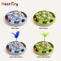 Jouet interactif intelligent pour animaux de compagnie : distributeur de nourriture cachée, plateau tournant, jeu éducatif pour chat, puzzle, mangeoire lente, balle de stimulation en PP