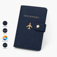Ensemble cadeau de voyage en cuir PU avec logo personnalisé, porte-passeport, étiquette de bagage, stylo métallique, boîte cadeau, cadeaux d'entreprise, cadeaux pour les compagnies aériennes