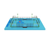 Terrain de padel Panoramique Complet Paddle Tennis Gazon Artificiel Floring extérieur Courts de paddle-tennis panoramiques entièrement portables