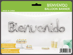 Escritura combinada en español, Bienvenido a casa a <span class=keywords><strong>la</strong></span> <span class=keywords><strong>fiesta</strong></span>, Globo Mylar, globo de bienvenida, decoración de <span class=keywords><strong>fiesta</strong></span> en casa para bebés - Product Image 4