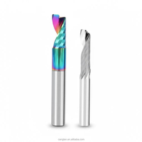 Fraise à bout en carbure de tungstène AlTin à une seule dent pour l'aluminium, les métaux non ferreux, le bois, le plastique, fraise à haute vitesse pour routeur CNC, OEM/ODM