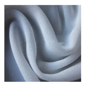 可染印花起皱雪纺/75d高多雪纺平纹雪纺面料机织100% 涤纶轻质绉纱