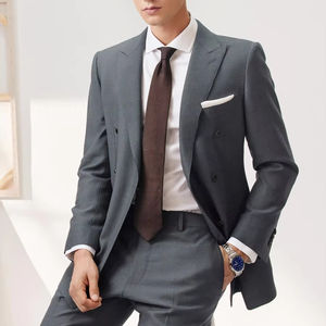 Traje Elegante <span class=keywords><strong>de</strong></span> Lana para Hombre, Estilo Italiano VBC Haute Couture, Doble Botonadura, para Cenas y Bodas, 20420425002 - Product Image 3