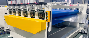 Ligne d'extrusion de feuilles en plastique recyclé PC PS PMMA, section transversale creuse <span class=keywords><strong>ondulée</strong></span>, extrudeuses de <span class=keywords><strong>polycarbonate</strong></span> optique trapézoïdales - Product Image 4
