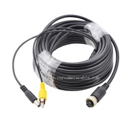 GX12 4-Pin Aviation Femelle RCA Mâle DC Mâle Fiche 5M Caméra de Sécurité de Voiture Câble Audio Vidéo Tresse Blindage PVC Veste 5mm